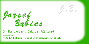 jozsef babics business card